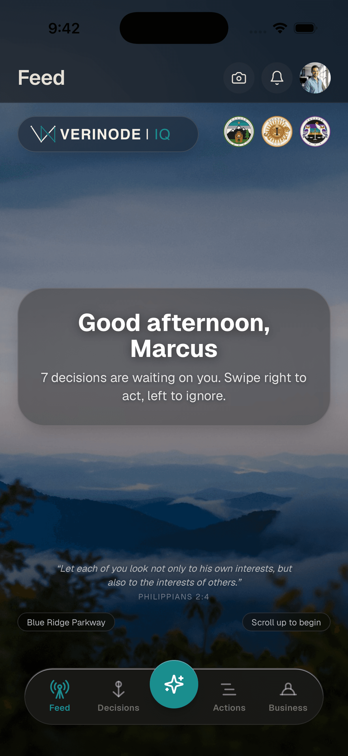 The Verinode IQ app on a phone
