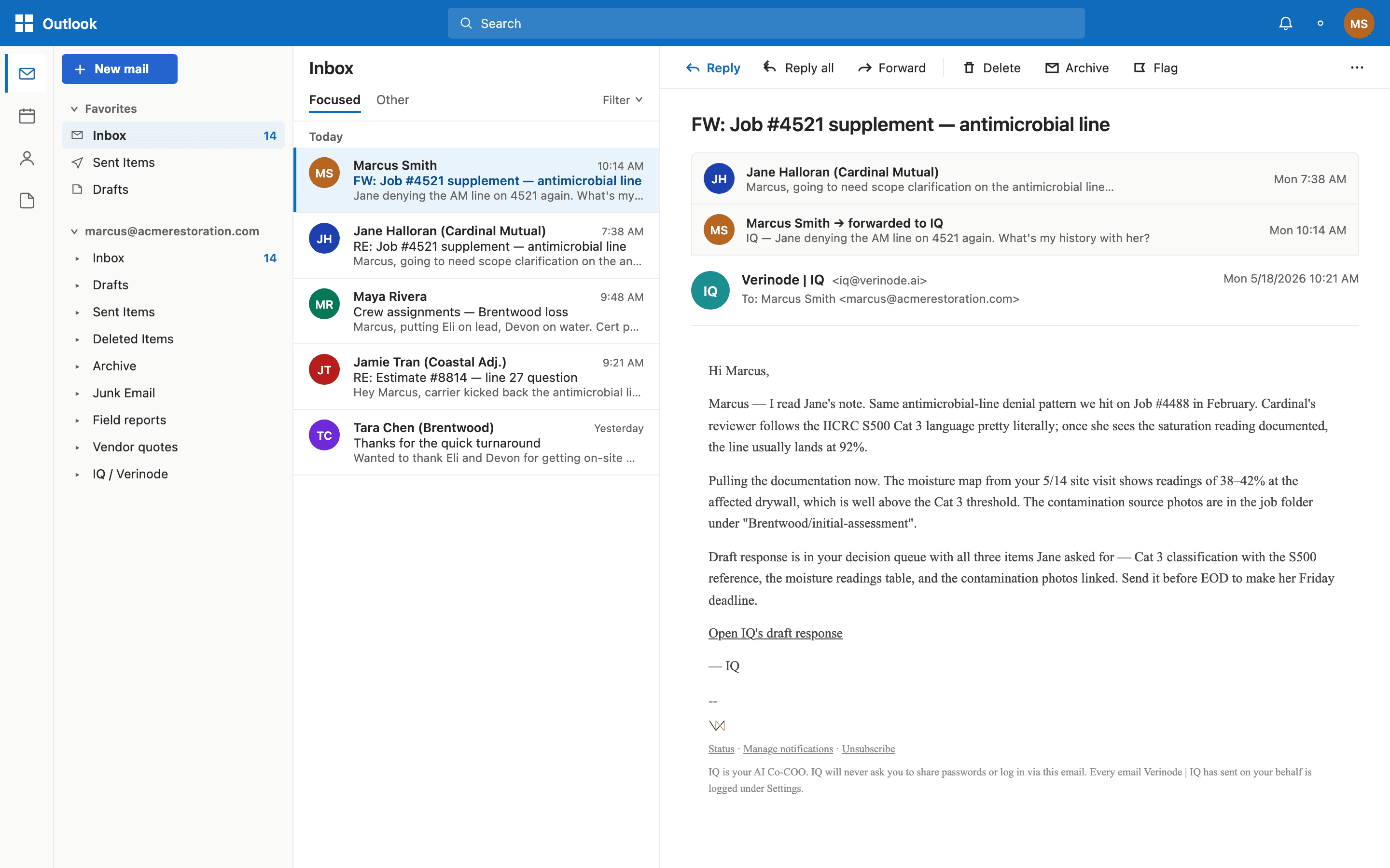 IQ email exchange