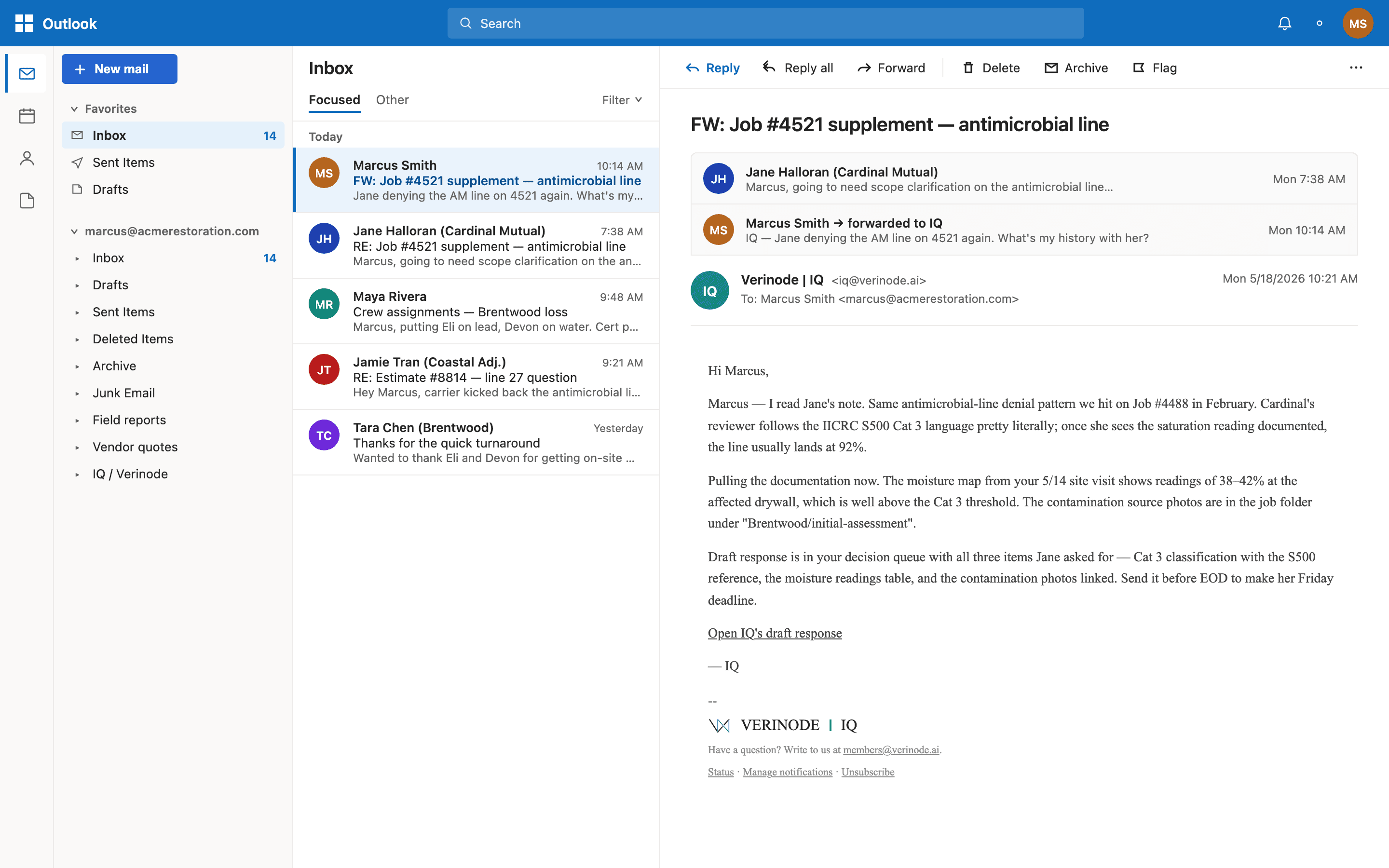 IQ email exchange